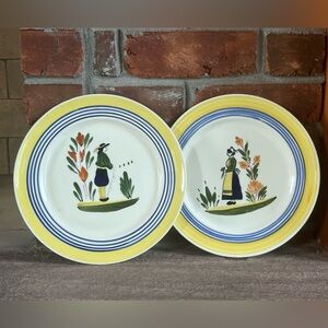 Blue Ridge Pottery Set 2 Dinner Plates Lyonnaise French Peasant Faience